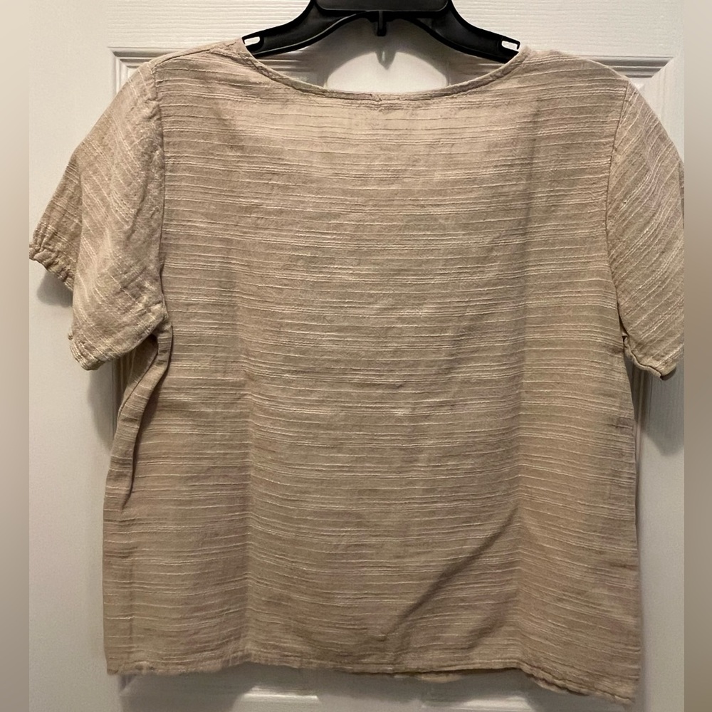 NWOT Made in Italy Women Crop short sleeve Cotton top Size S - Picture 4 of 6